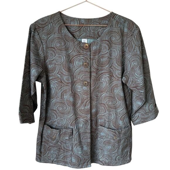 Harmony Art Garden's Of California Women's Jacket Size Large Organic Cotton NWT - Picture 1 of 5